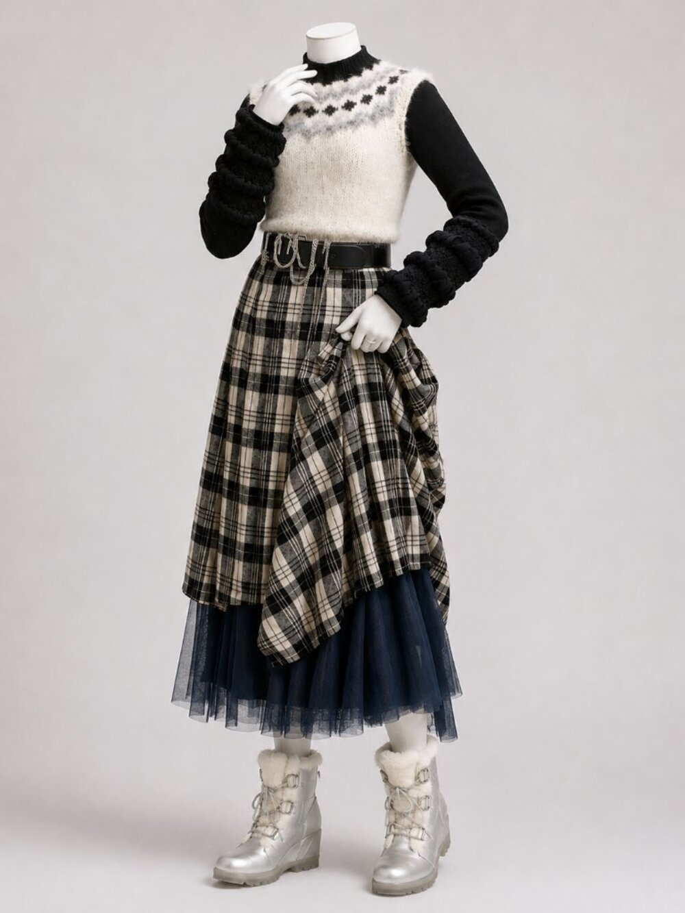 Icewear 100% Icelandic wool yoke colorwork sweater